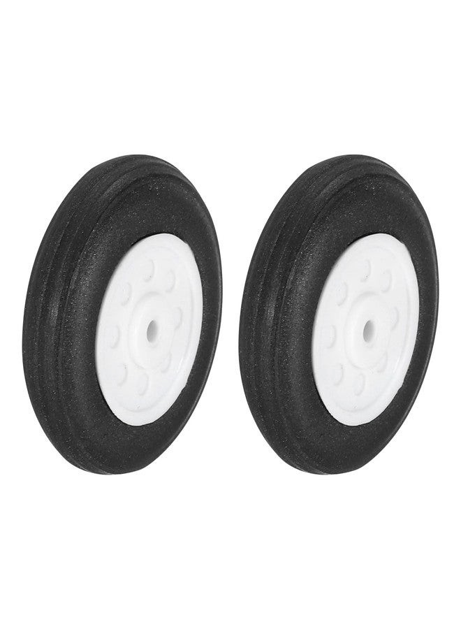 MECCANIXITY 2 Pcs RC Airplane Wheels, 1 Inch OD RC Plane Parts Wheels Model Airplane Light PU Sponge Tire Tail Foam Wheel for DIY RC Model Plane Aircraft - Image 1